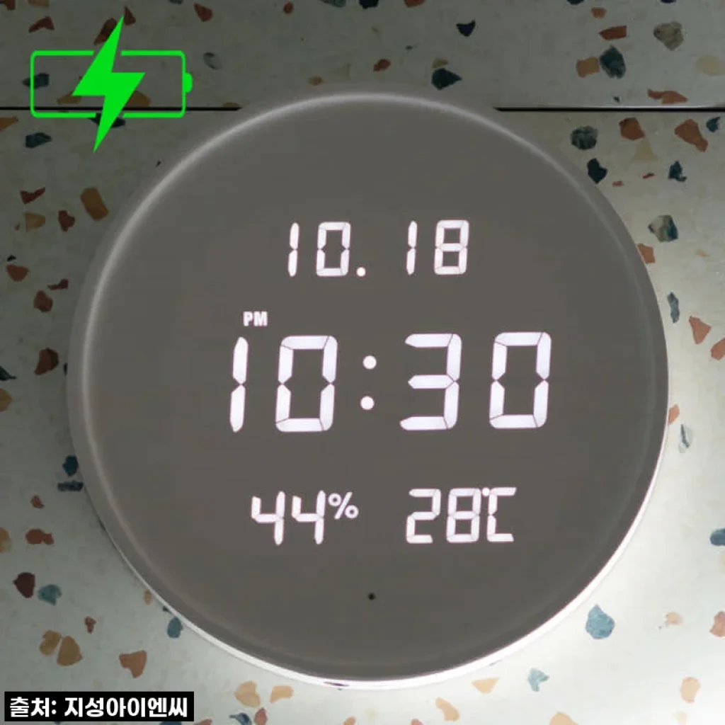플라이토 WIFI 100%무선 LED 벽시계, 인테리어 끝판왕 등극!