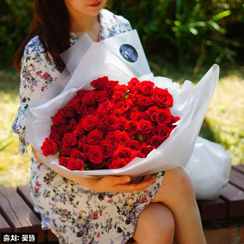 졸업식 프로포즈? 역시 이 대형 장미 꽃다발이 정답이네요! 직접 주문해보니... (100송이 50송이 선택 가능!)
