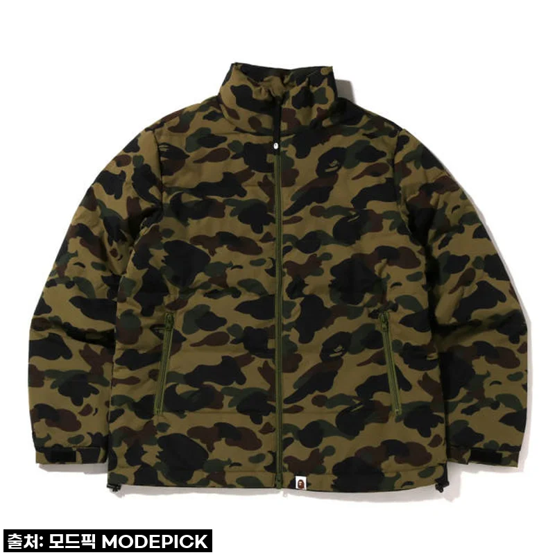 베이프 패딩 1ST CAMO DOWN JACKET 사용 후기: 스타일과 보온성 모두 만족스러운 선택