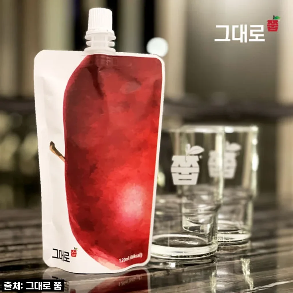 그대로 쭙 국산 사과즙 100% NFC착즙, 직접 마셔보고 느낀 건강한 맛과 편리함