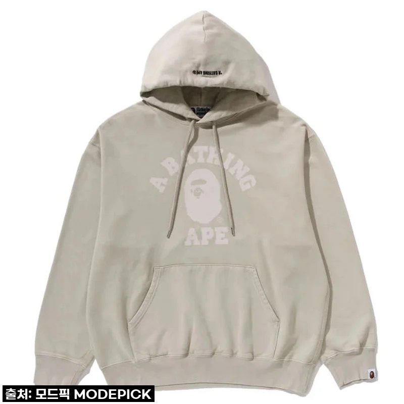 베이프 후드티 GARMENT DYE COLLEGE PULLOVER HOODIE 1L80-114-304 사용후기