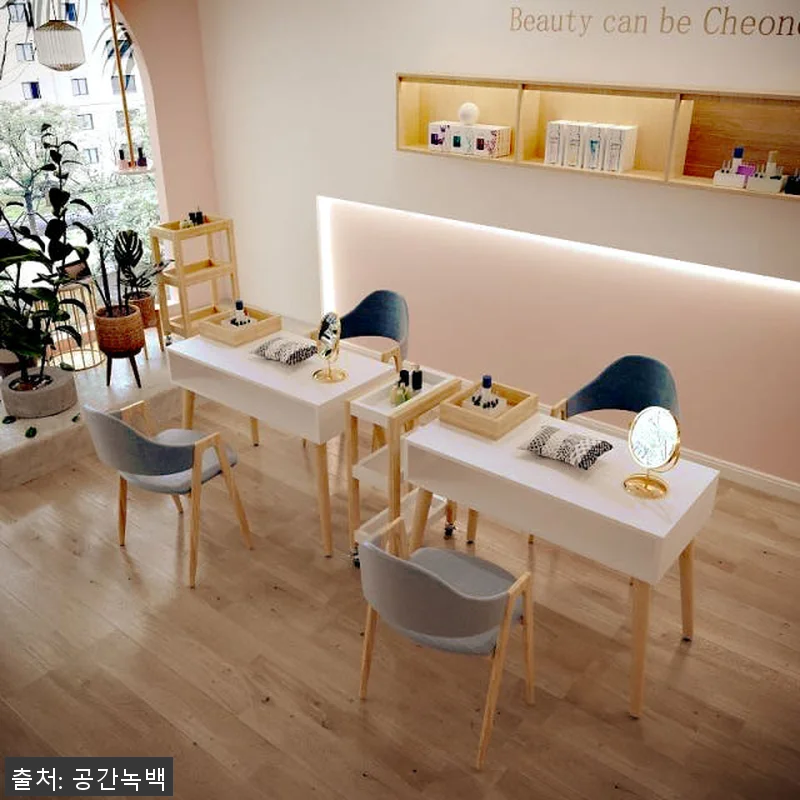 네일 테이블 뷰티 샵 시술대 책상 네 관련 이미지 1