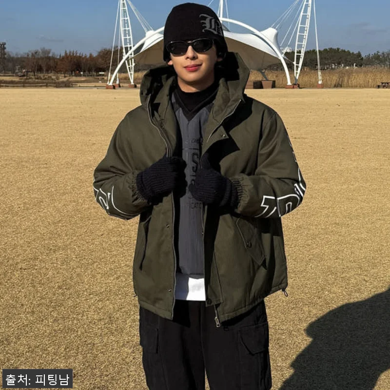 남자 스목 겨울 오버핏 해비 누빔 숏 관련 이미지 2