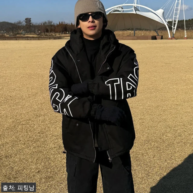 남자 스목 겨울 오버핏 해비 누빔 숏 관련 이미지 3