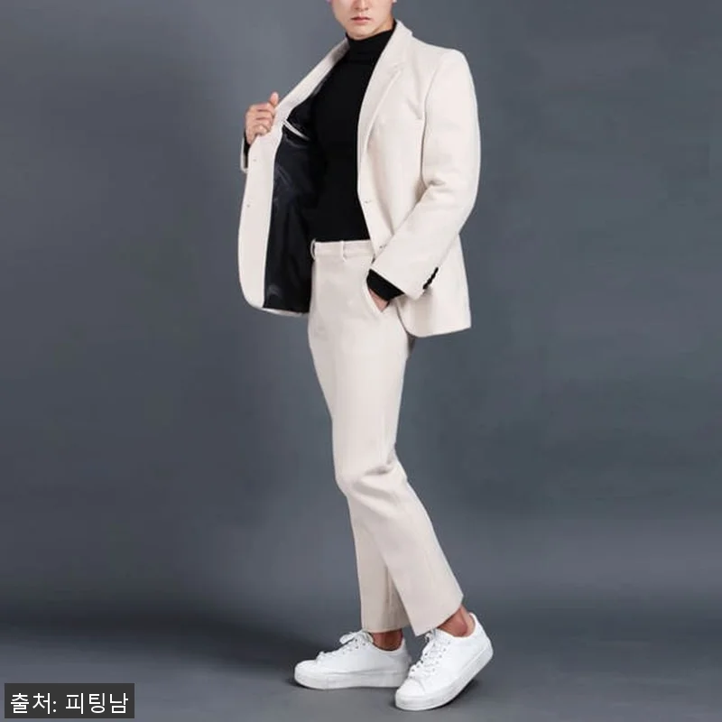 남자 카나시 겨울 울 캐시미어 수트 관련 이미지 4