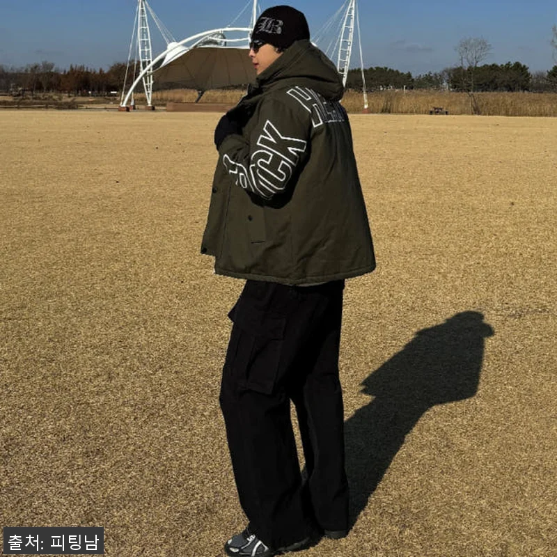 남자 스목 겨울 오버핏 해비 누빔 숏 관련 이미지 4