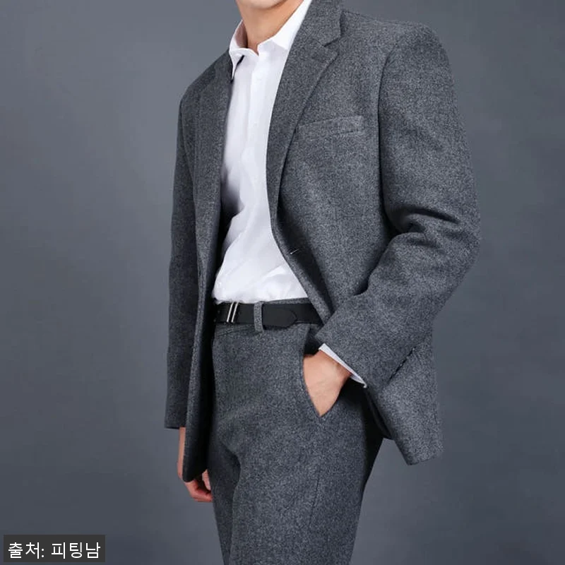 남자 카나시 겨울 울 캐시미어 수트 관련 이미지 5