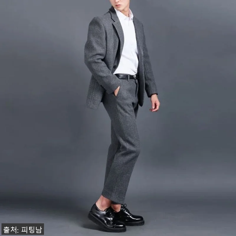 남자 카나시 겨울 울 캐시미어 수트 관련 이미지 5