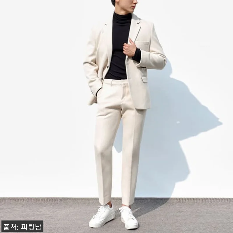 남자 카나시 겨울 울 캐시미어 수트 관련 이미지 8