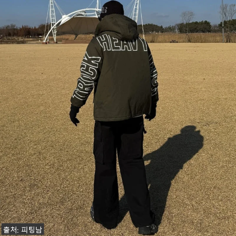 남자 스목 겨울 오버핏 해비 누빔 숏 관련 이미지 9