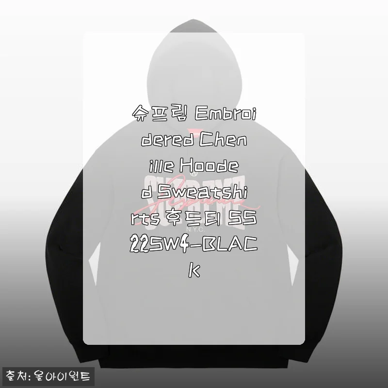 슈프림 Embroidered Chenille Hooded Sweatshirts 후기: 스타일과 편안함을 동시에