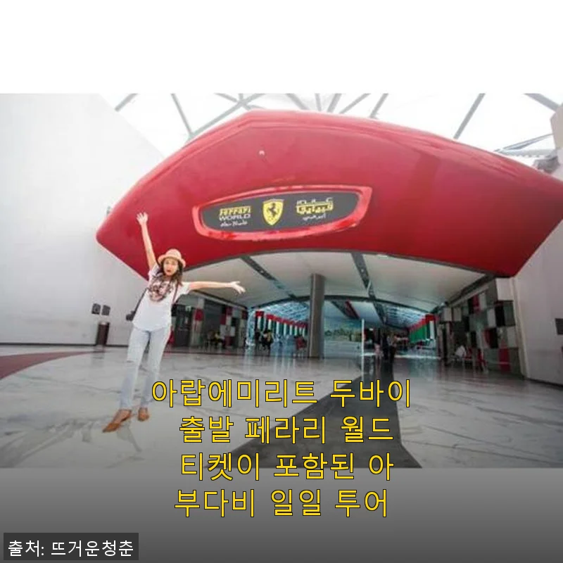 아랍에미리트 두바이 출발 페라리 월드 티켓 포함 아부다비 일일 투어 사용후기