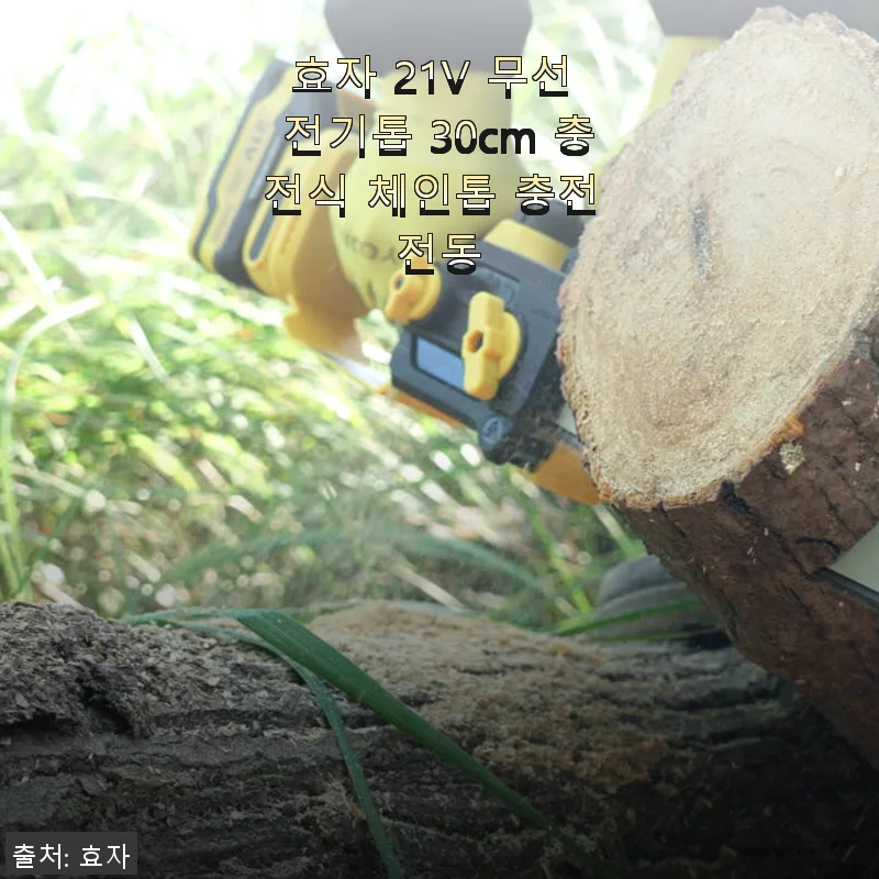 효자 21V 무선 전기톱 30cm 충전식 체인톱 사용후기