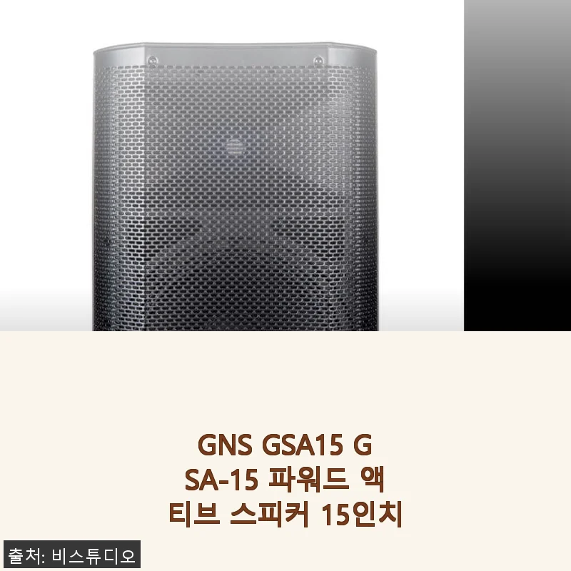 GNS GSA15 파워드 액티브 스피커 15인치 사용후기: 현장감 가득한 사운드 경험