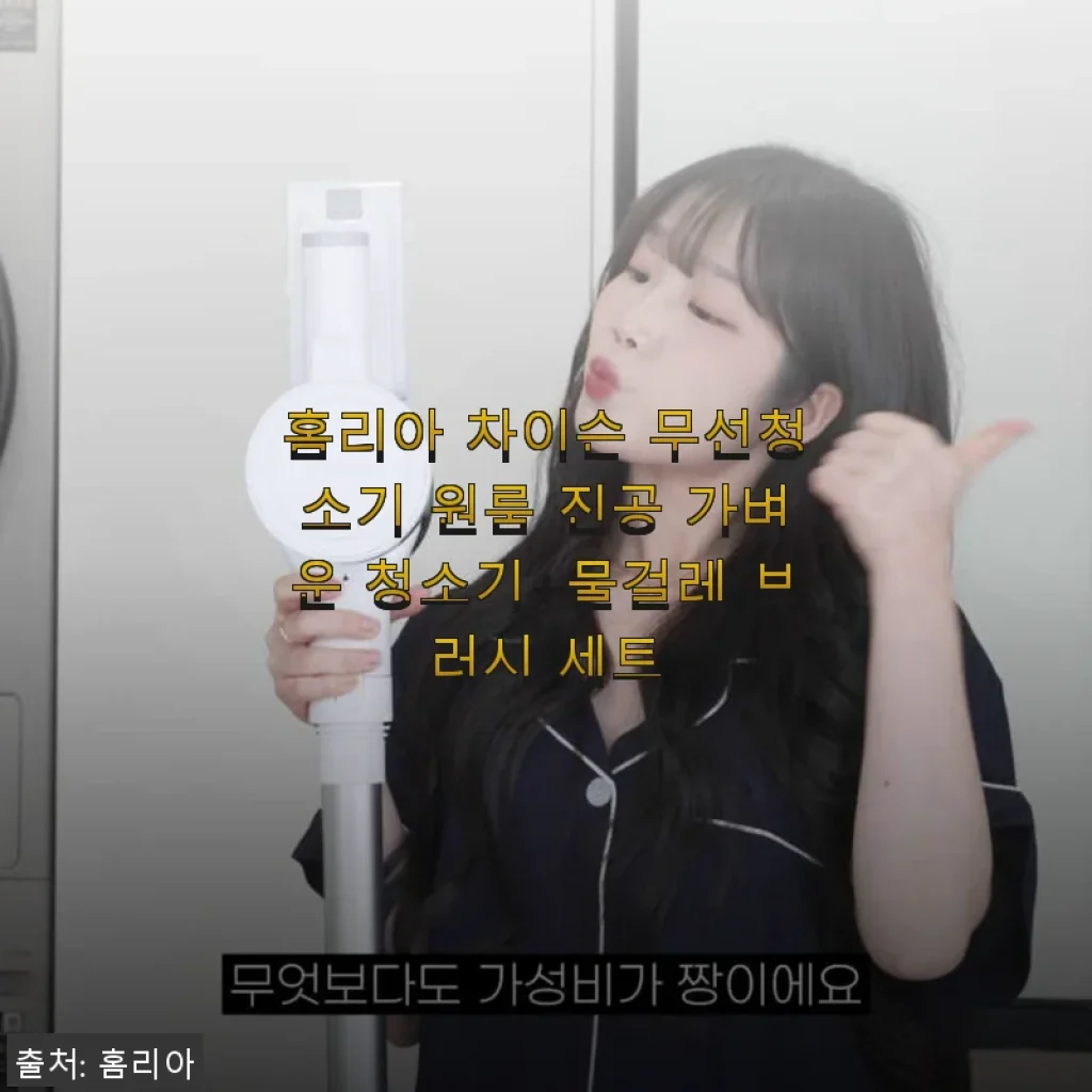 홈리아 차이슨 무선청소기 원룸 진공 가벼운 청소기+물걸레 브러시 세트 사용후기