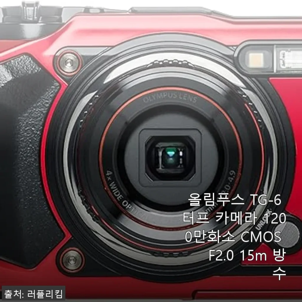 올림푸스 TG-6 터프 카메라 사용 후기: 강력한 방수와 선명한 화질에 반하다