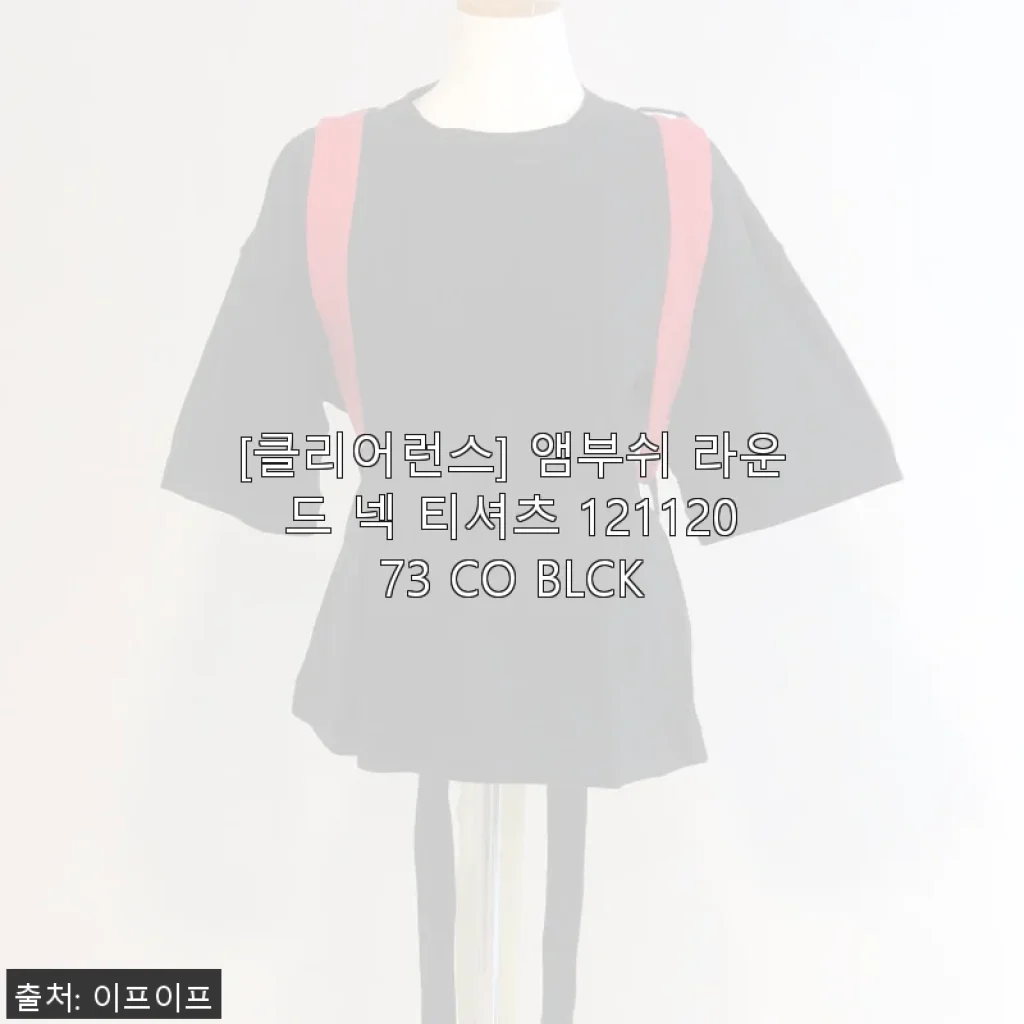 앰부쉬 라운드 넥 티셔츠 12112073 CO BLCK 사용후기: 세련된 디자인과 편안함이 돋보이는 아이템