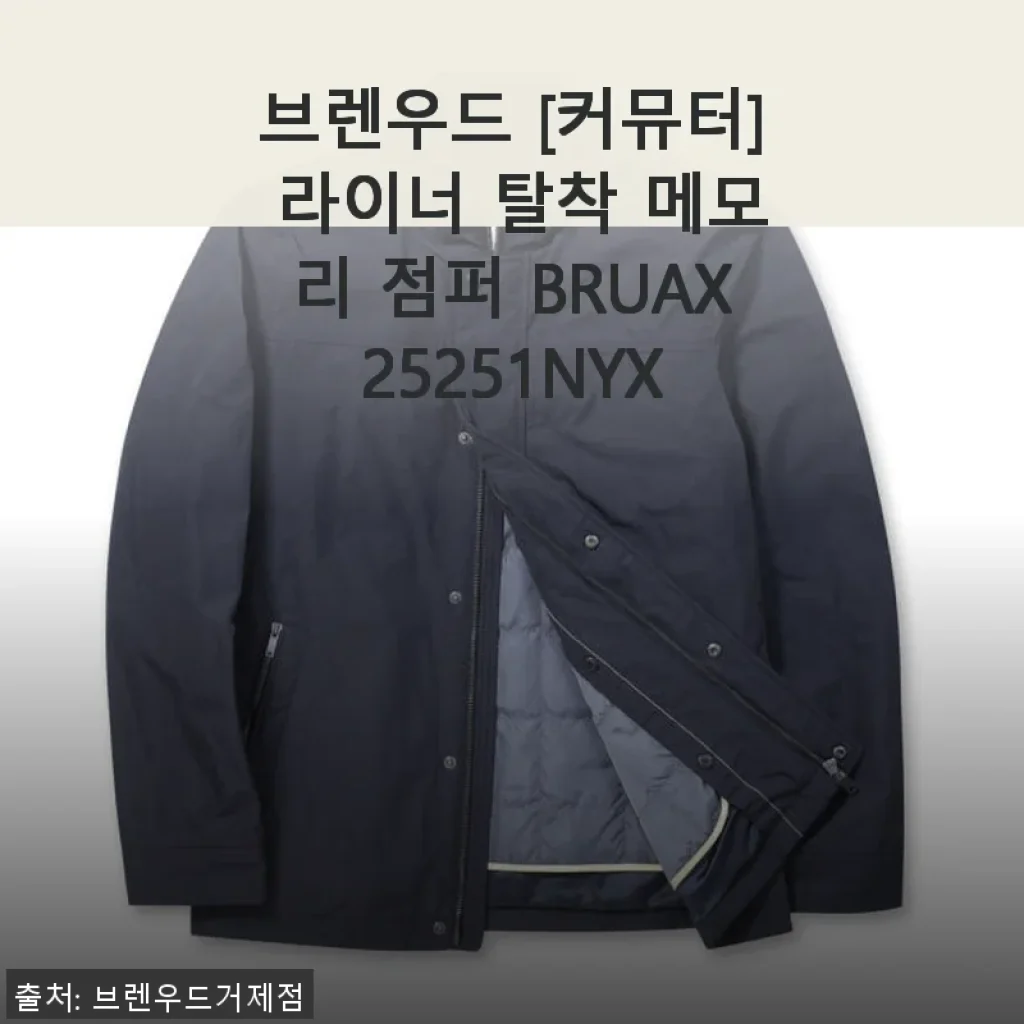 브렌우드 [커뮤터] 라이너 탈착 메모리 점퍼 BRUAX25251NYX 사용후기