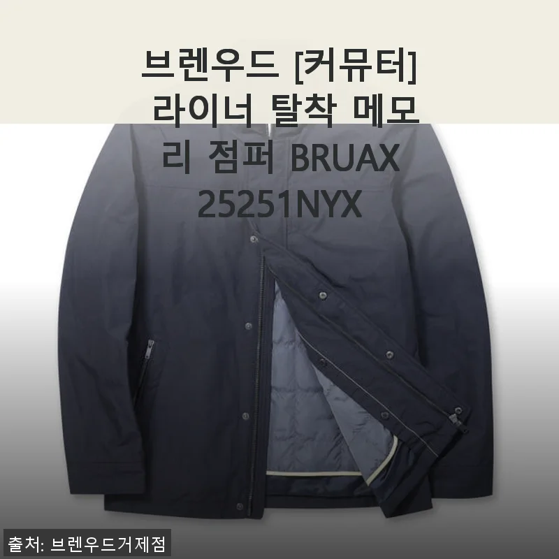 브렌우드 [커뮤터] 라이너 탈착 메모리 점퍼 BRUAX25251NYX 사용후기