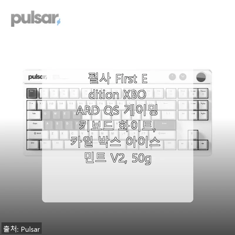 펄사 First Edition XBOARD QS 게이밍 키보드 화이트 사용후기: 감각적인 타건감과 세련된 디자인의 만남