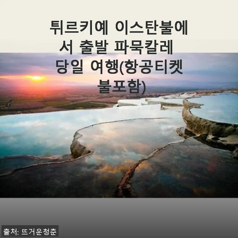 튀르키예 이스탄불 출발 파묵칼레 당일 여행 사용후기