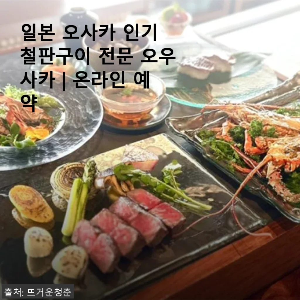 오사카 인기 철판구이 전문점 ‘오우사카’ 온라인 예약 후기