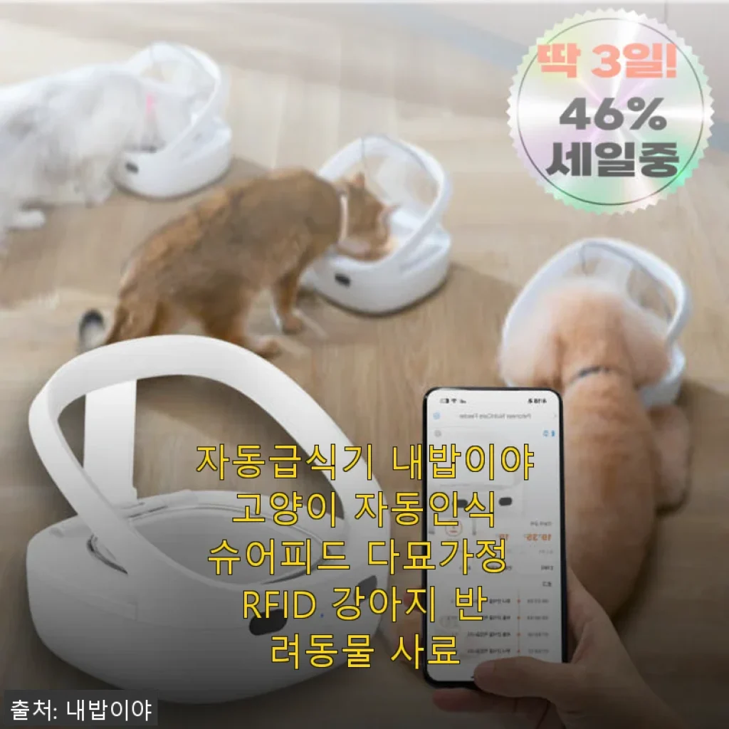 내밥이야 고양이 자동인식 슈어피드 다묘가정 RFID 급식기 사용후기
