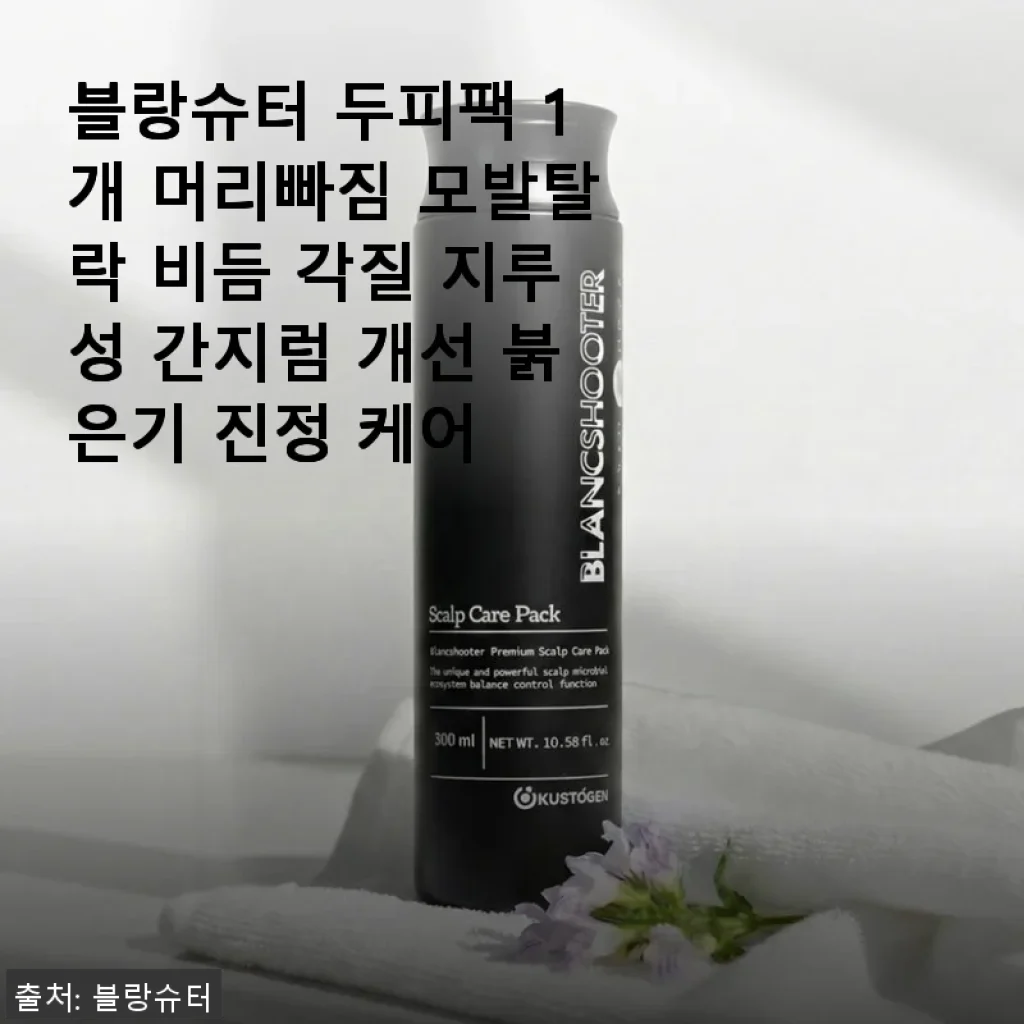 블랑슈터 두피팩 사용후기 - 모발 탈락과 비듬 고민에 직접 써본 경험