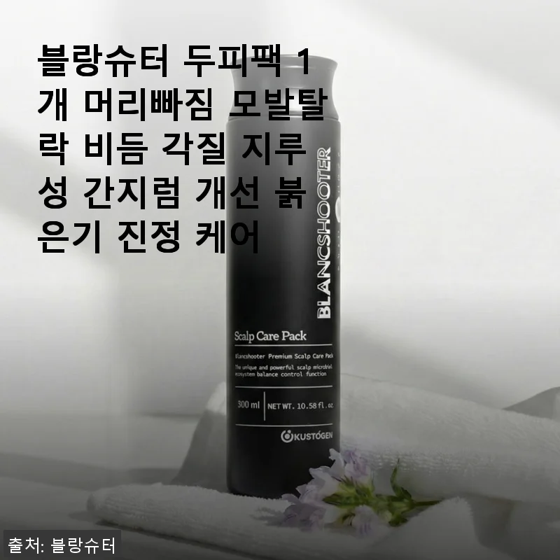 블랑슈터 두피팩 사용후기 - 모발 탈락과 비듬 고민에 직접 써본 경험