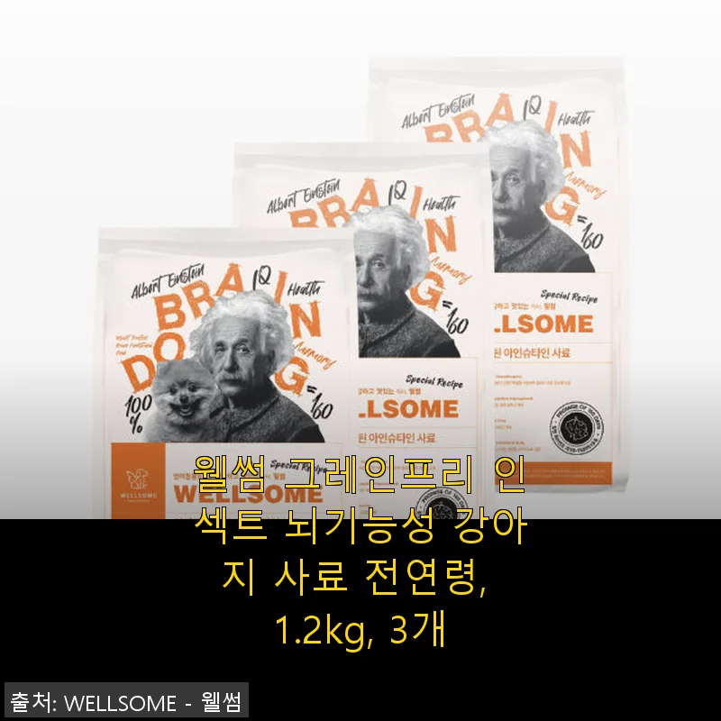 웰썸 그레인프리 인섹트 뇌기능성 강아지 사료 사용후기와 솔직한 경험담