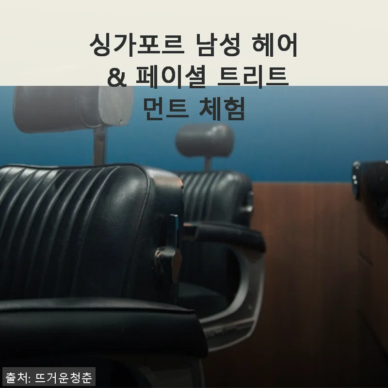 싱가포르 남성 헤어 & 페이셜 트리트먼트 체험 후기