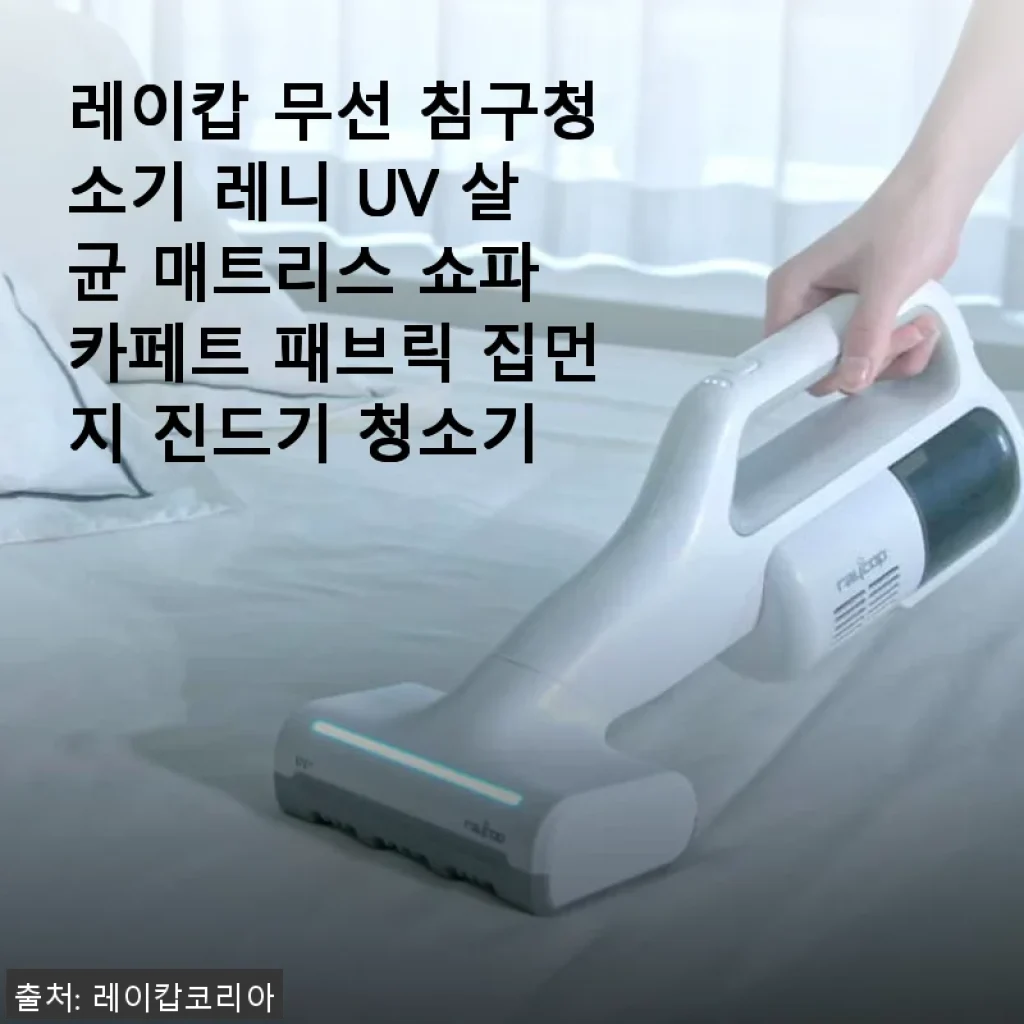 레이캅 무선 침구청소기 레니 사용후기 - 아이 알레르기와 집먼지진드기 고민 해결!