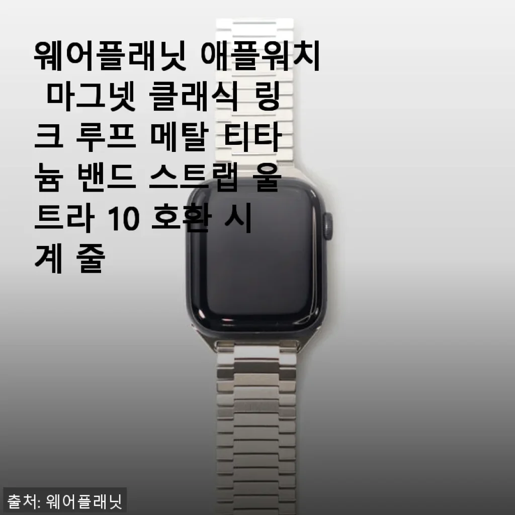 웨어플래닛 애플워치 마그넷 클래식 링크 루프 메탈 티타늄 밴드 사용후기
