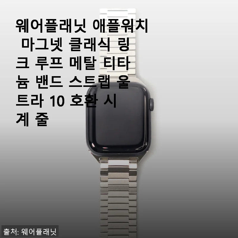 웨어플래닛 애플워치 마그넷 클래식 링크 루프 메탈 티타늄 밴드 사용후기