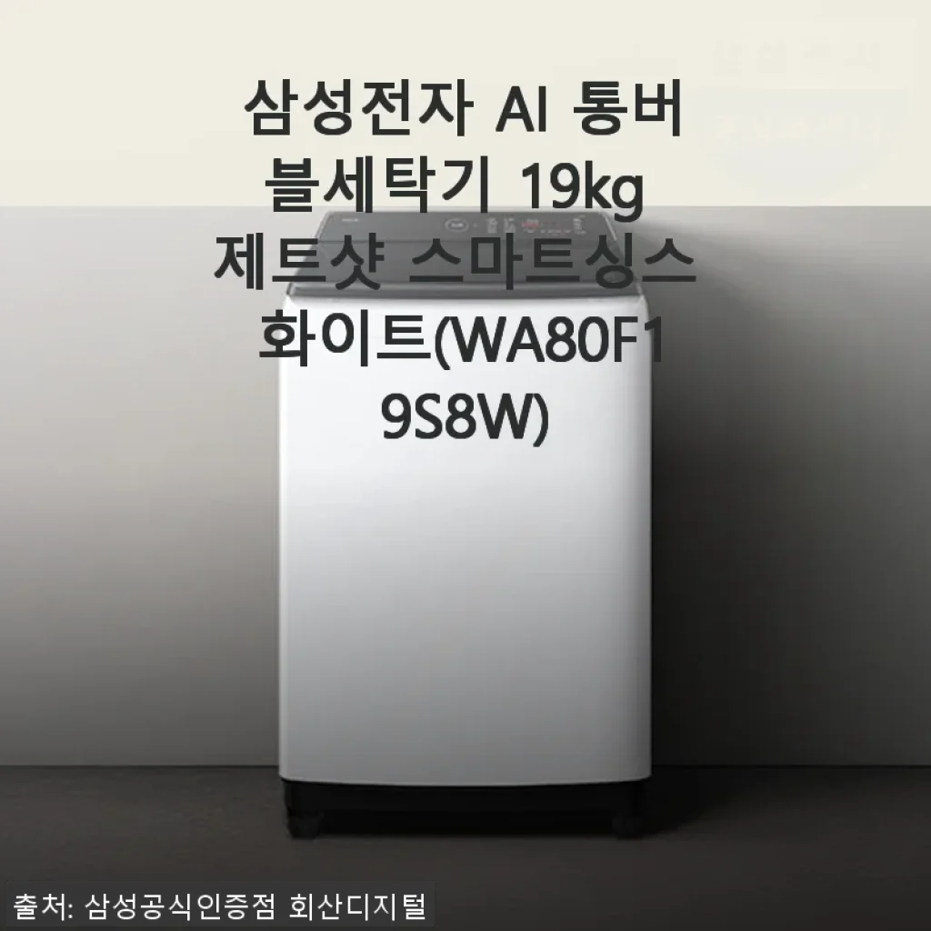 삼성전자 AI 통버블세탁기 19kg 제트샷 스마트싱스 화이트 사용후기