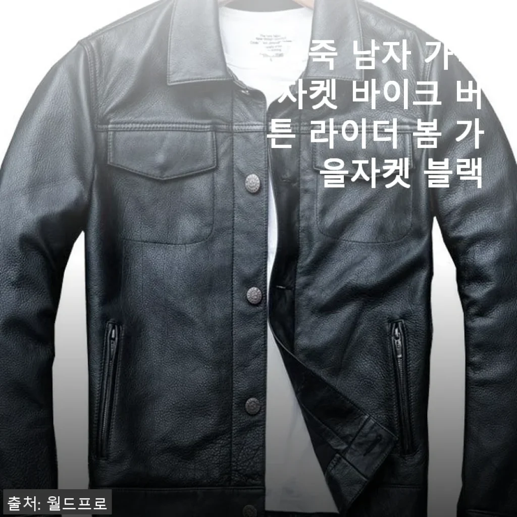 소가죽 남자 가죽 자켓 바이크 버튼 라이더 봄 가을자켓 블랙 사용 후기