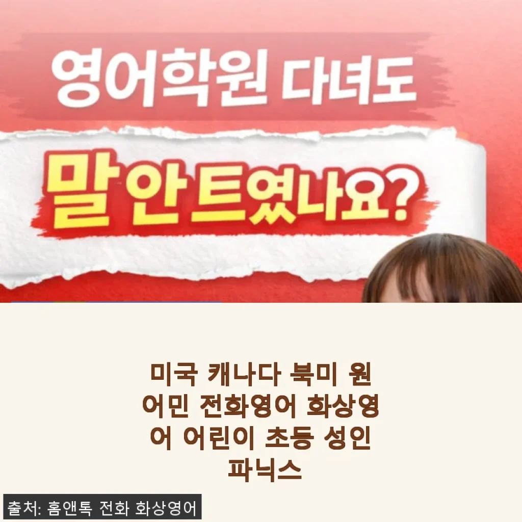 미국 캐나다 북미 원어민 전화영어 화상영어 어린이 초등 성인 파닉스 사용후기