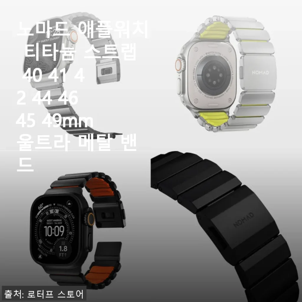 노마드 애플워치 티타늄 스트랩 사용 후기, 울트라 메탈 밴드의 매력 탐구