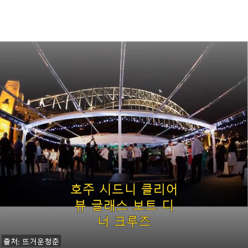 호주 시드니 클리어뷰 글래스 보트 디너 크루즈 사용후기