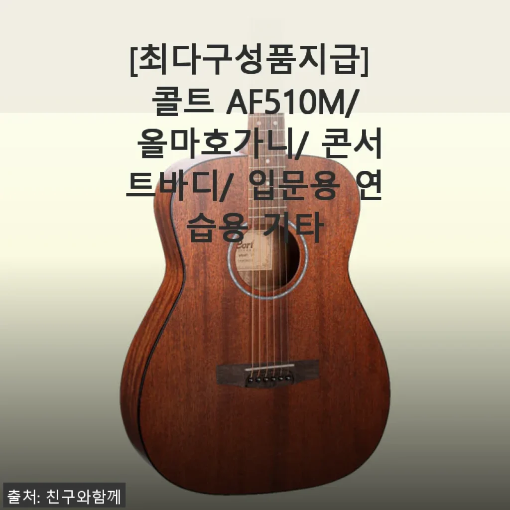 콜트 AF510M 올마호가니 콘서트바디 기타, 입문용으로 안성맞춤인 제품 사용후기