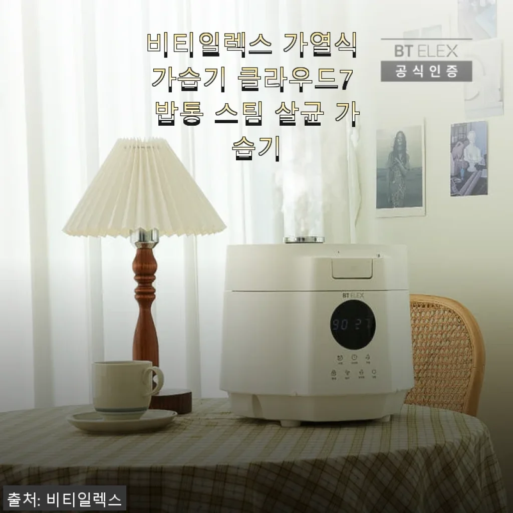 비티일렉스 가열식 가습기 클라우드7 사용후기: 세척 간편, 가성비 뛰어난 겨울철 필수템