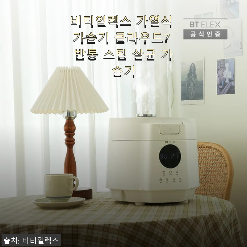 비티일렉스 가열식 가습기 클라우드7 사용후기: 세척 간편, 가성비 뛰어난 겨울철 필수템