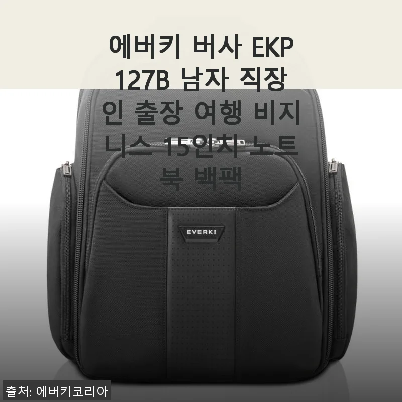 에버키 버사 EKP127B 남자 직장인 출장 여행 비지니스 15인치 노트북 백팩 사용후기