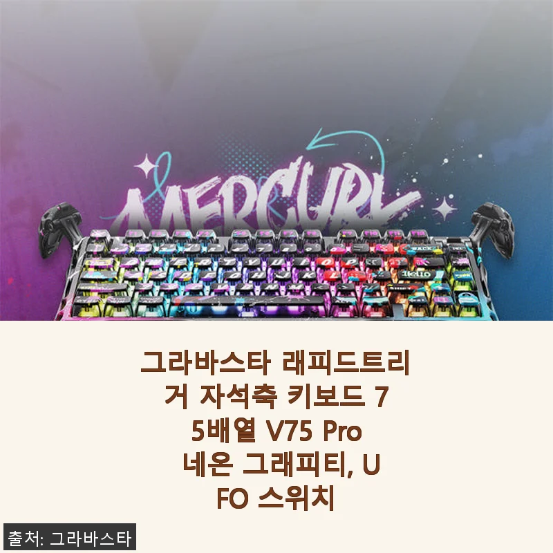 그라바스타 래피드트리거 자석축 키보드 V75 Pro 네온 그래피티 사용후기