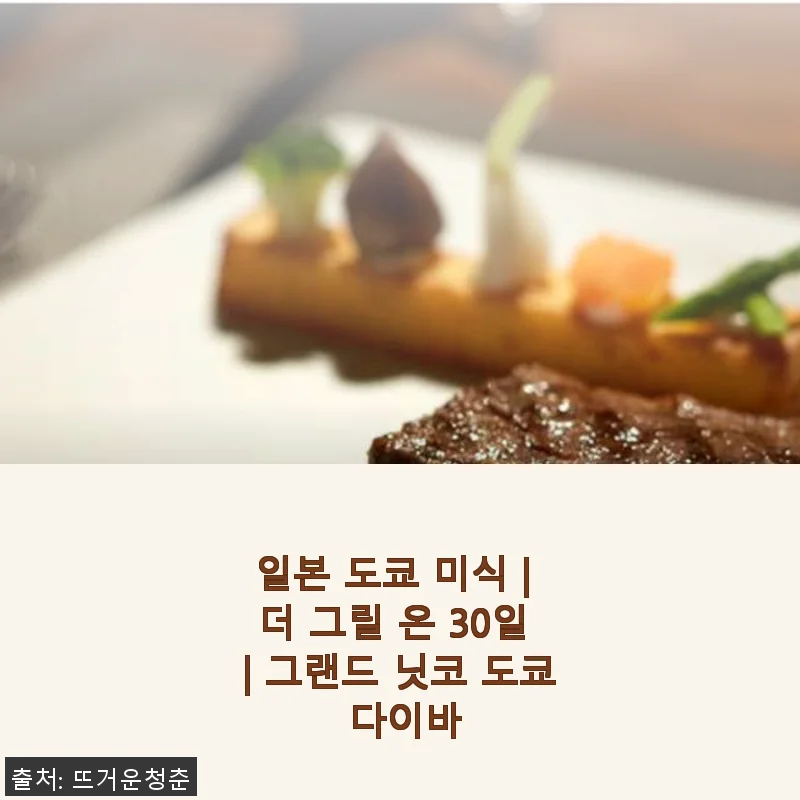 일본 도쿄 미식 더 그릴 온 30일 그랜드 닛코 도쿄 다이바 체험기