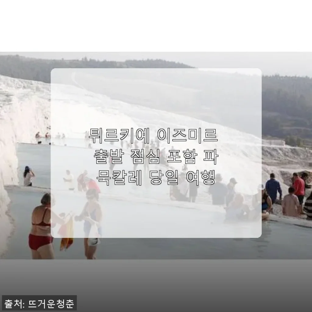 튀르키예 이즈미르 출발 점심 포함 파묵칼레 당일 여행 후기