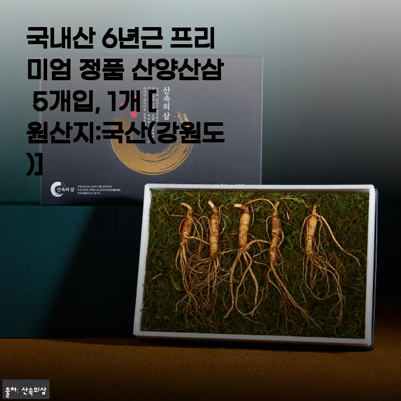국내산 6년근 프리미엄 정품 산양산삼 5개입 사용후기 및 제품소개