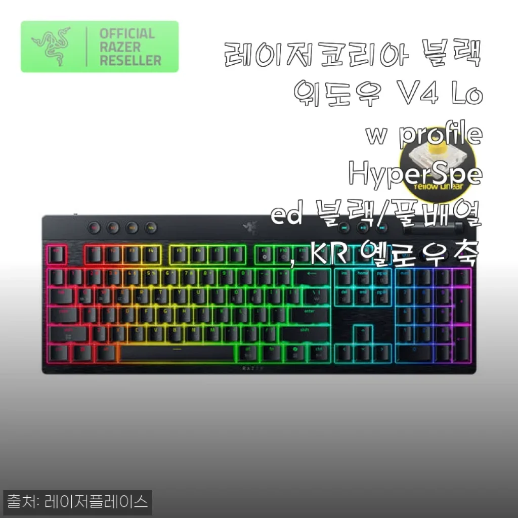 레이저코리아 블랙위도우 V4 Low profile HyperSpeed 사용후기: 깔끔한 디자인과 쫀득한 키감에 반하다
