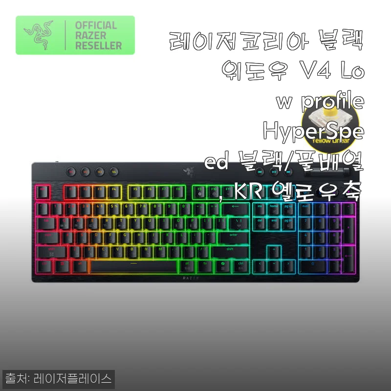 레이저코리아 블랙위도우 V4 Low profile HyperSpeed 사용후기: 깔끔한 디자인과 쫀득한 키감에 반하다