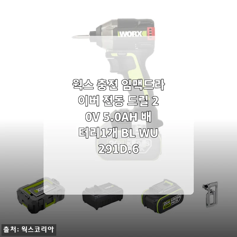 웍스 충전 임팩드라이버 20V 5.0AH 사용후기: 가정용으로 딱 좋은 전동 드릴